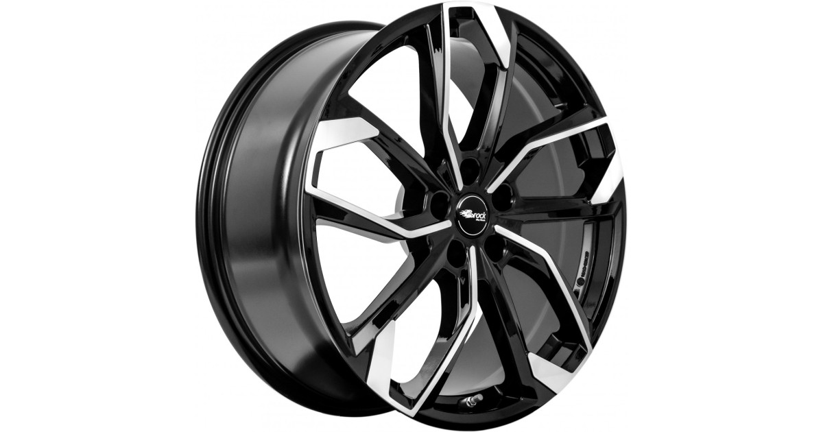 Jante Alu RC Design RC34 Gloss Black Full Polished 8x18 5x112 ET44  , Alésage 57.1