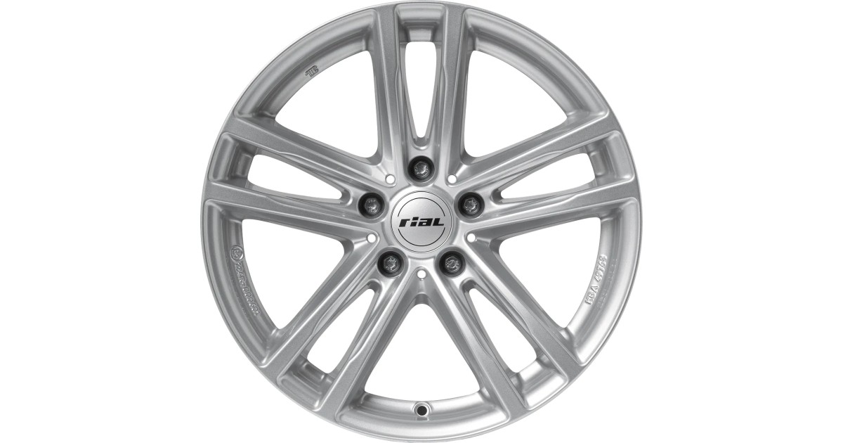 Jante ALU, Rial X10 polar-silber 7.5X18 5/112 ET51, Alésage 66.6