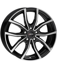 Jante Alu Autec Vidron Noir , Face polie 7,5x19 5x108 ET50  , Alésage 63.4