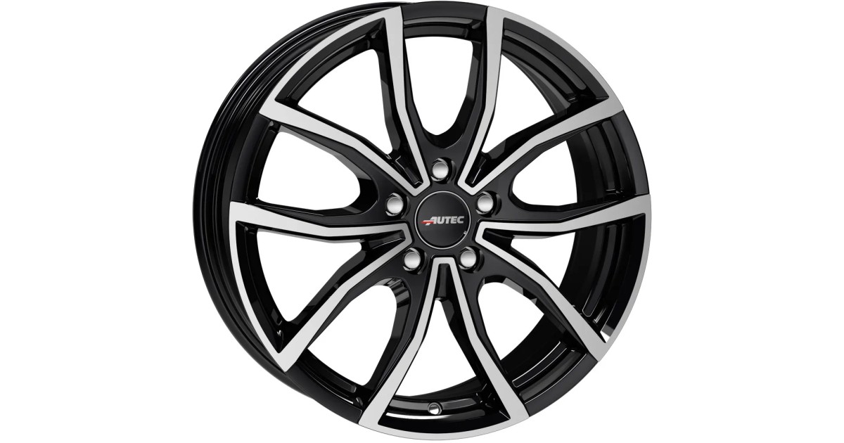 Jante Alu Autec Vidron Noir , Face polie 7,5x19 5x108 ET50  , Alésage 63.4