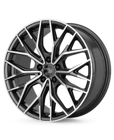 Jante Alu  Wheelworld -2DRV WH37 DGMP+  Dark gunmetal poliert 8,5x19 5x108 ET40 , Alésage 72.6