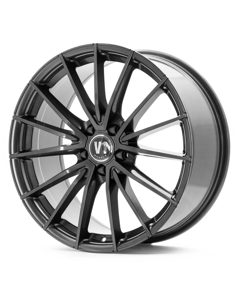 Jante ALU, V1 Wheels V2 Daytona laqué gris 8X18 5/ 112 ET45 , Alésage 66.6