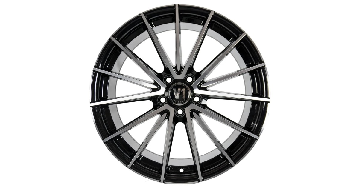 Jante ALU, V1 Wheels V2  SP+  Black Front Polish 8X18 5/ 120 ET35 , Alésage 72.6