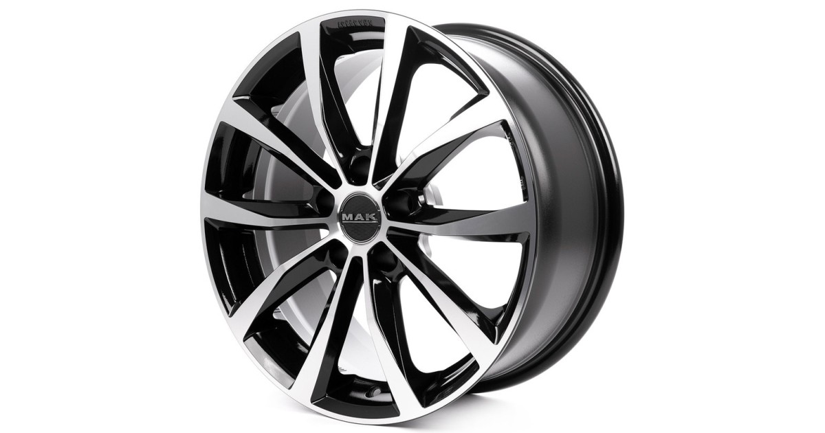 Jante Alu MAK WOLF Black mirror 8x19 5x112 ET30 , Alésage 76.1