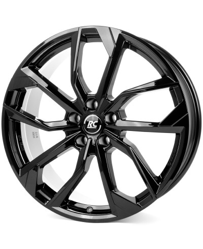 Jante Alu RC-Design RC34 Noir brillant laqué 6,5x18 5x114.3 ET32 , Alésage 66.1