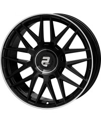 Jante ALU, Wheelworld - 2DRV WH43 Noir brillant laqué / Rebord poli 9X20 5/ 112 ET30, Alésage  66.6