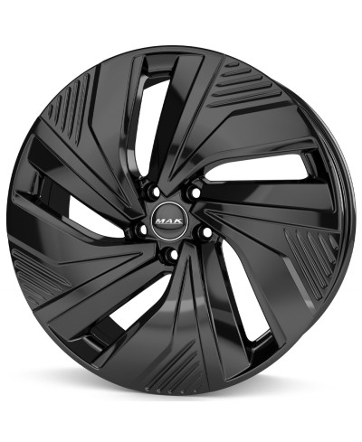Jante Alu MAK ELECTRA GLOSS BLACK 8x19 5x108 ET45 , Alésage 72