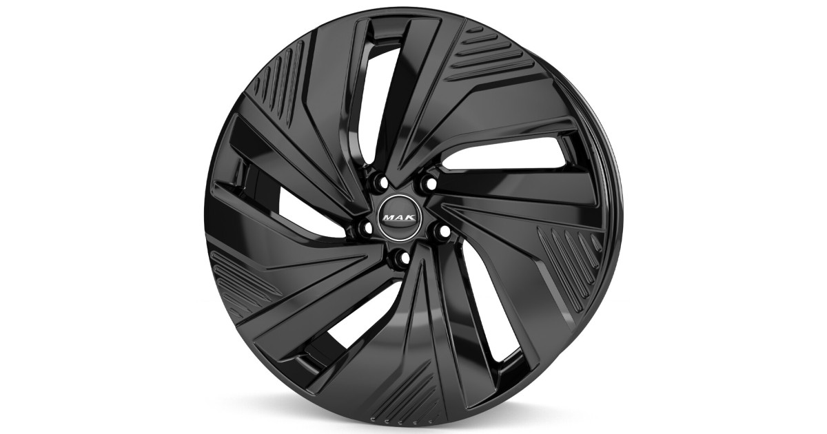 Jante Alu MAK ELECTRA GLOSS BLACK 8x19 5x108 ET45 , Alésage 72