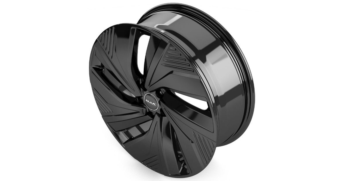 Jante Alu MAK ELECTRA GLOSS BLACK 8x19 5x108 ET45 , Alésage 72