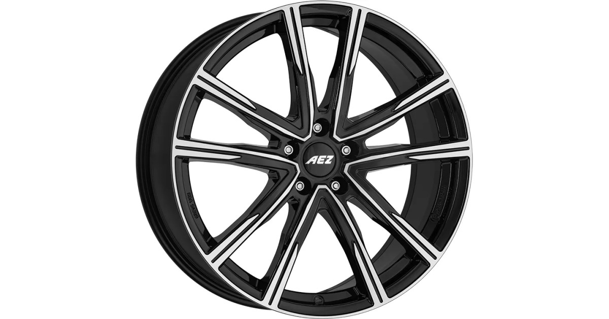Jante Alu AEZ Montreal Black polished 8,5x20 5x114.3 ET54,5  , Alésage 67.1