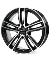 Jante Alu RC Design RC27  Noir brillant , Face polie 6,5x17 5x114.3 ET32 , Alésage 66.1