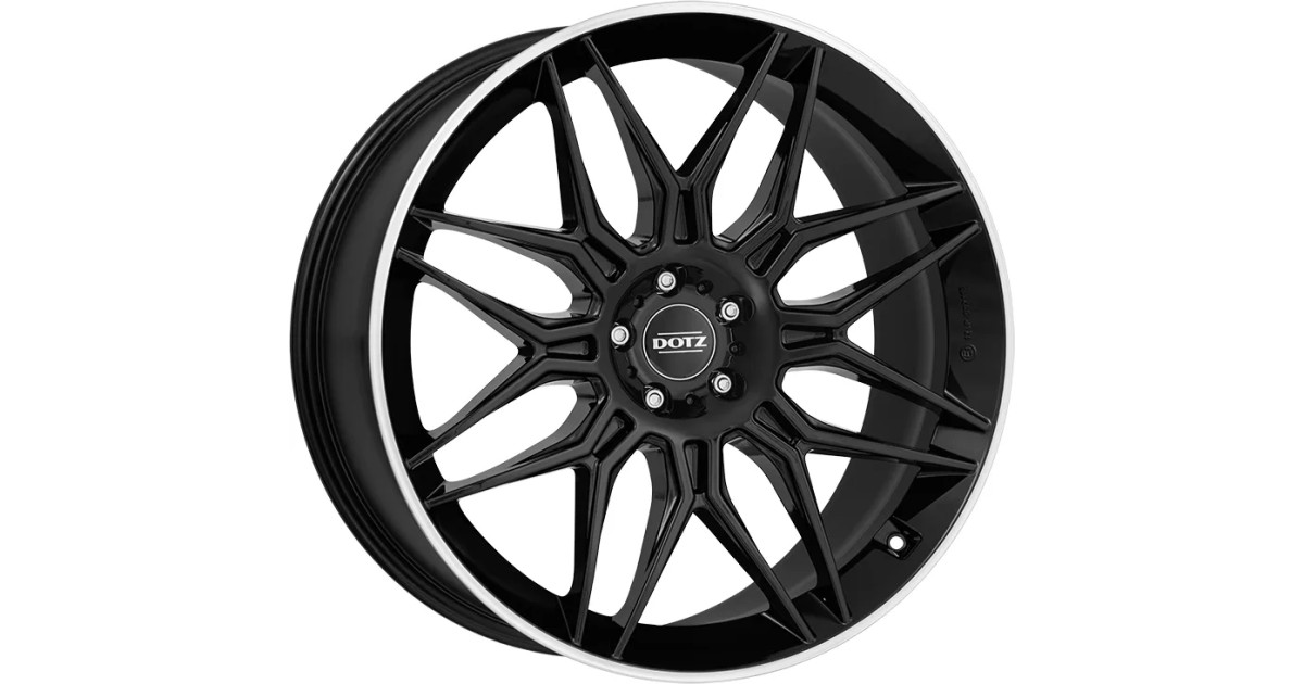 Jante ALU, Dotz Longbeach Black/ Polished lip 9.5X22 5/ 112 ET32, Alésage 66.6