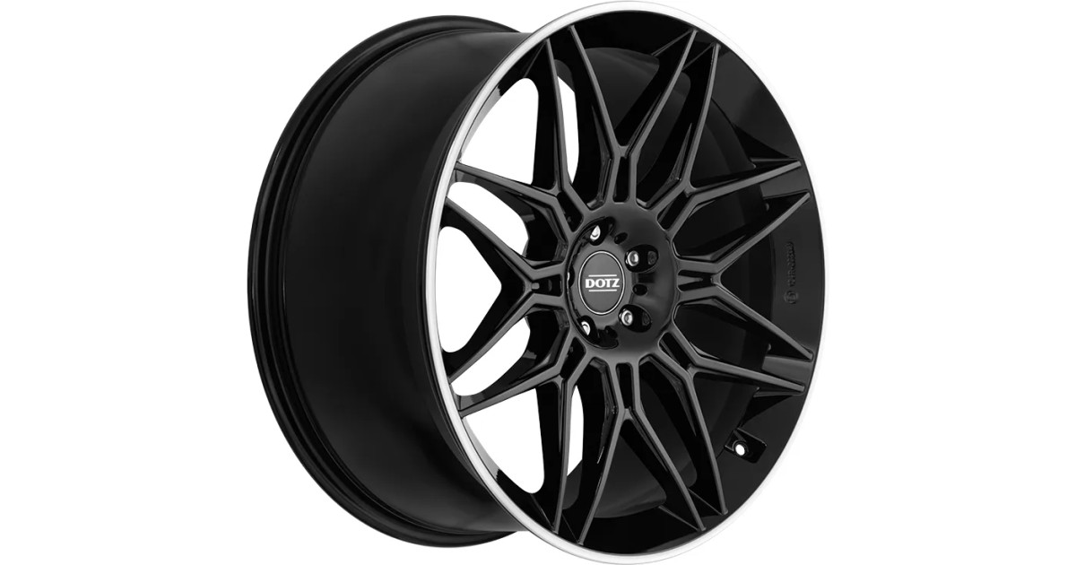 Jante ALU, Dotz Longbeach Black / Polished lip 10X20 5/ 112 ET22, Alésage 66.6