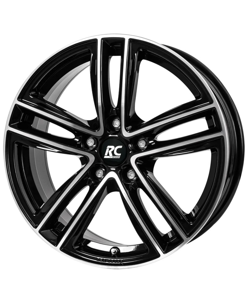 Jante Alu RC Design RC27 Noir , Face polie 8x19 5x112 ET44  , Alésage 57.10