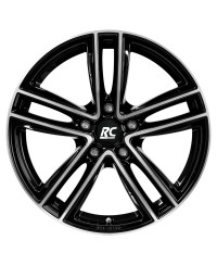 Jante Alu RC Design RC27 Noir , Face polie 8x19 5x112 ET44  , Alésage 57.10