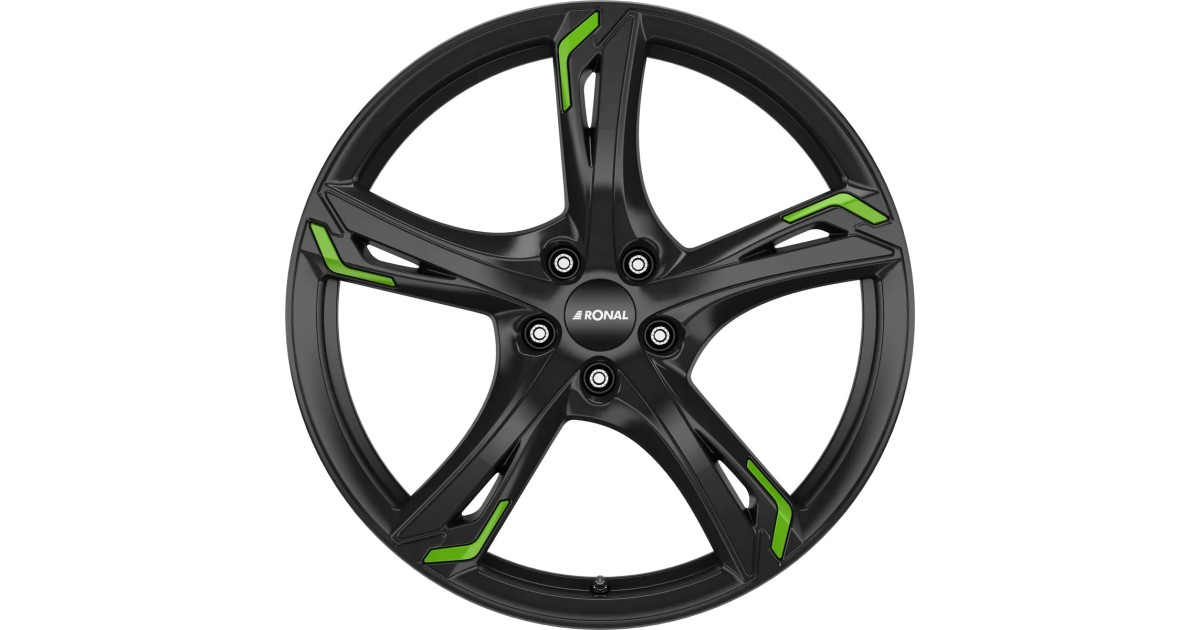 Jante ALU, Ronal R62 Green jetblack 8X19 5/ 108 ET45, Alésage 76