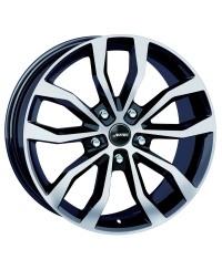 Jante ALU, Autec UTECA Noir , Face polie 7.5X17 5/ 120 ET47, Alésage 65.1