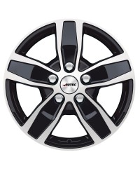 Jante ALU, Autec  Quantro 5 Noir , Face polie 7X17 5/114.3 ET37, Alésage 66.1