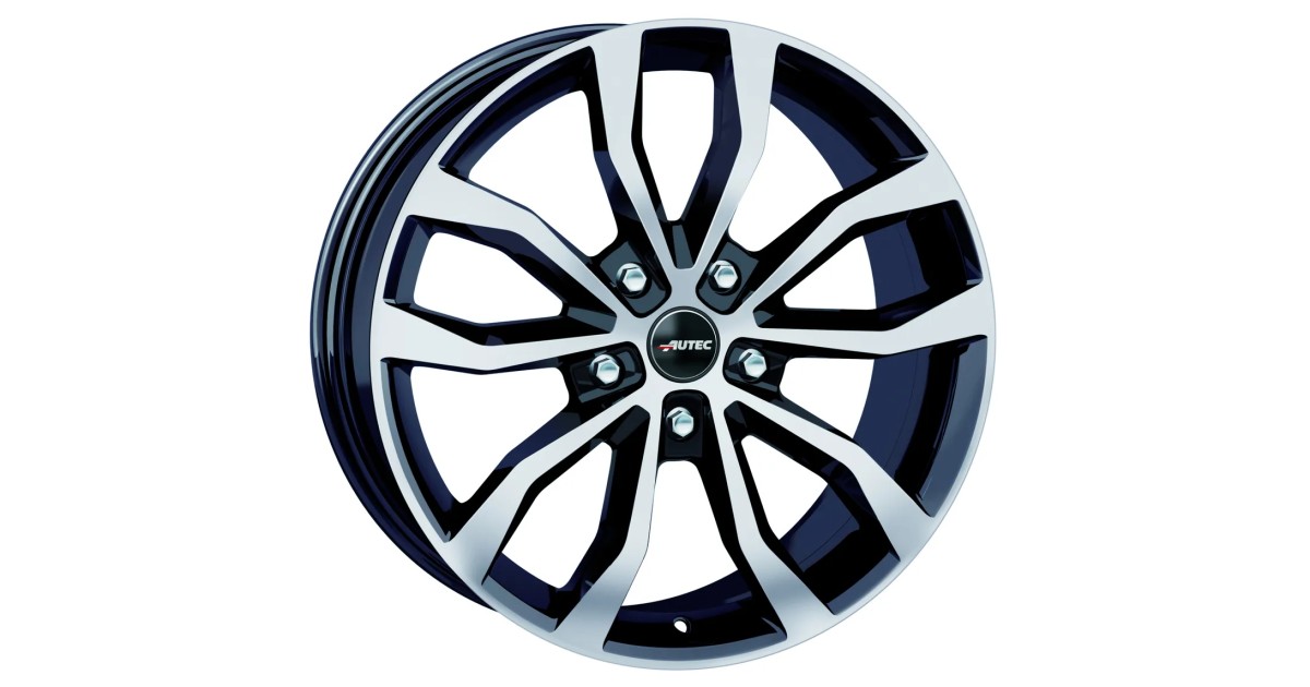 Jante Alu  Autec Uteca Noir , Face polie 8,5x19 5x114.3 ET40  , Alésage 70.1