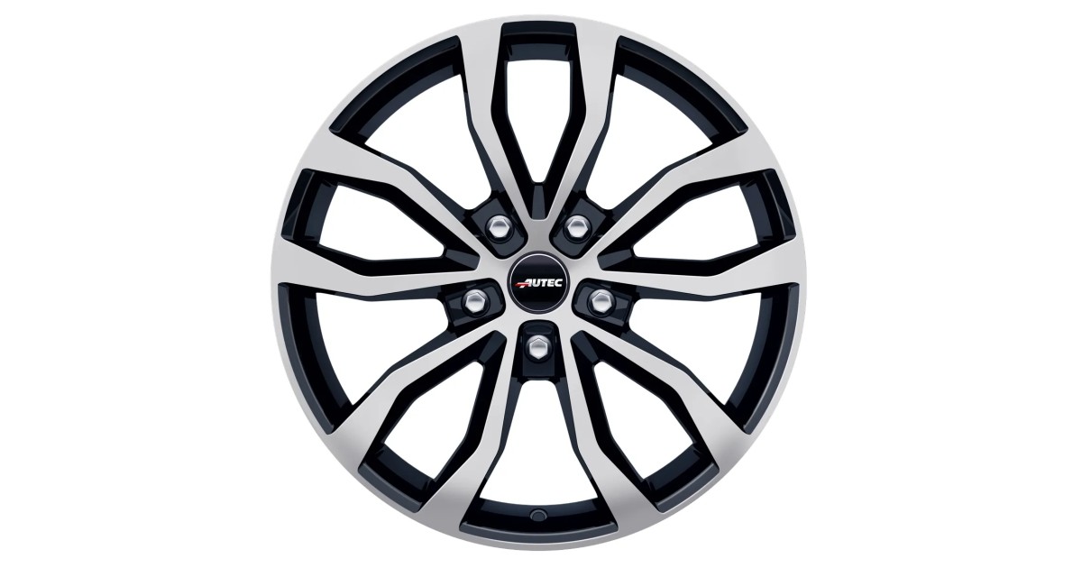 Jante Alu  Autec Uteca Noir , Face polie 8,5x19 5x114.3 ET40  , Alésage 70.1