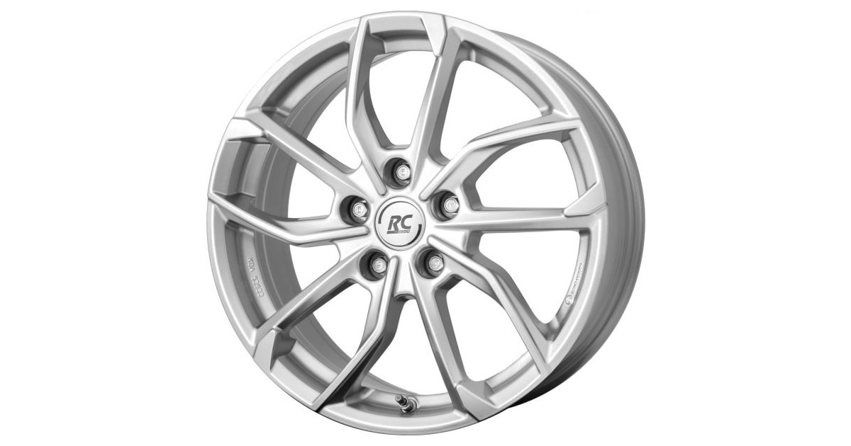 Jante Alu RC Design RC34 Crystal Silver 7x17 5x114.3 ET35   , Alésage 60.1