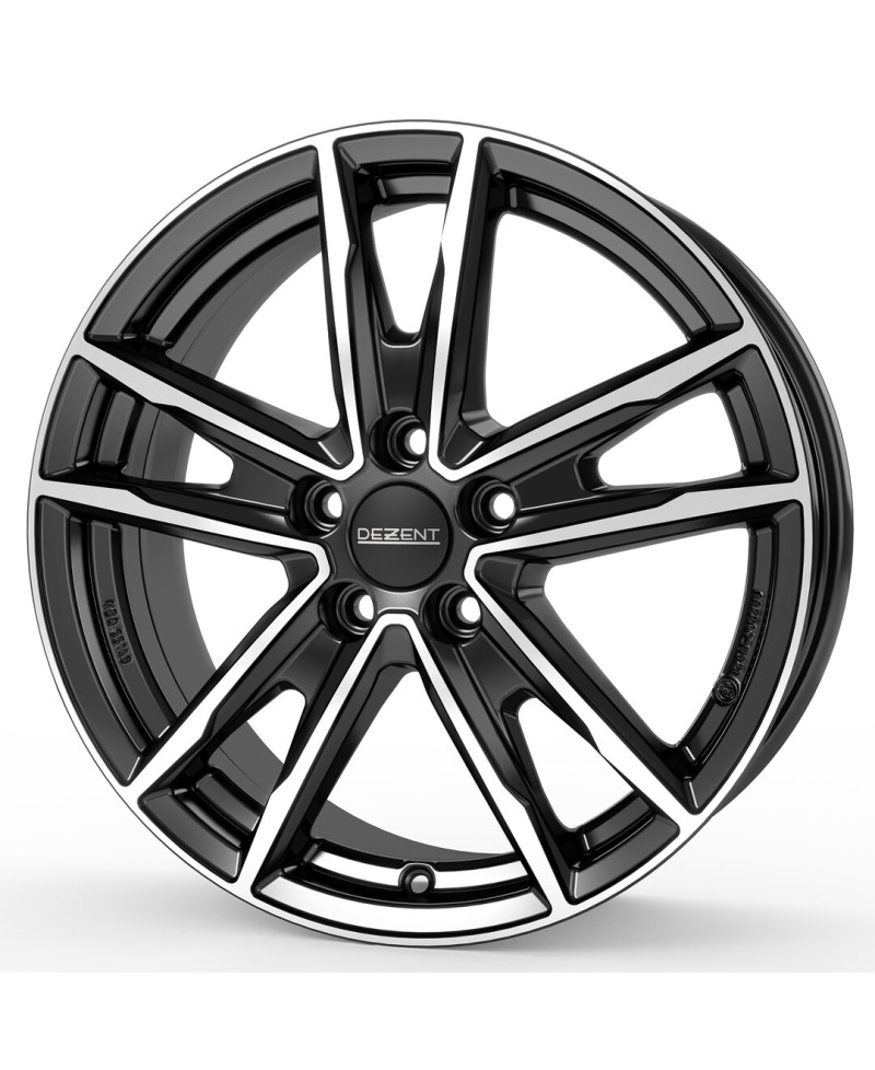 Jante Alu Dezent KF Noir , Face polie 7x18 5x112 ET47  , Alésage 66.6