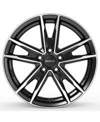 Jante Alu Dezent KF Noir , Face polie 7x18 5x112 ET47  , Alésage 66.6