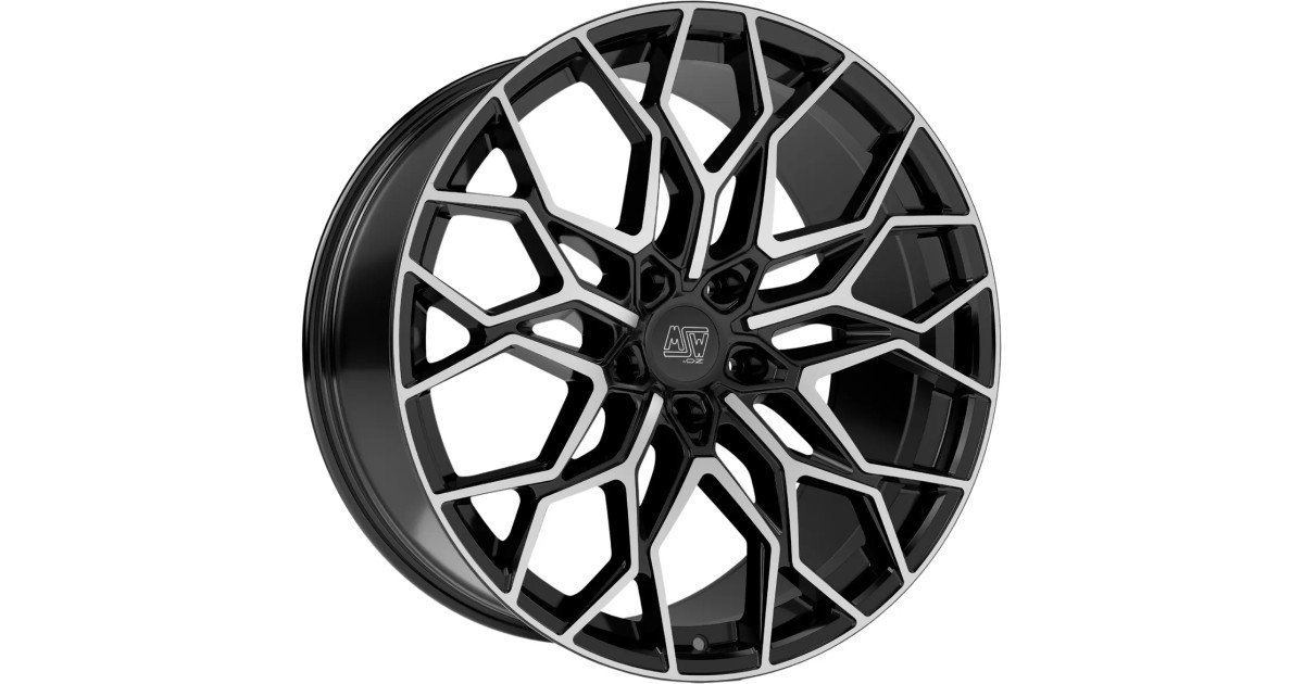 Jante Alu MSW 51 Gloss black full polished 8,5x21 5x112 ET30  , Alésage 73.1