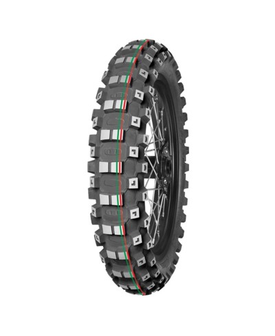 Pneu moto,  Mitas TERRA FORCE-MX MH  Rear Red & Green stripe 110/ 90-19 62M TT medium/hard NHS