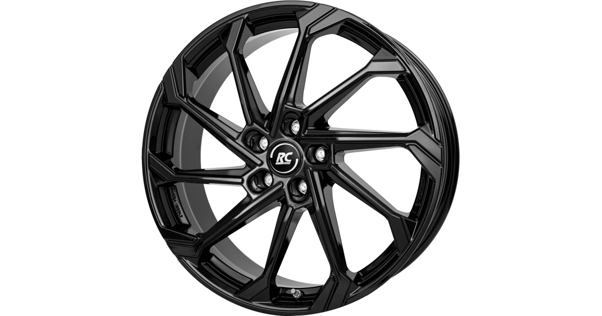 Jante Alu RC Design RC36 Noir brillant laqué  8x20 5x112 ET47, Alésage 57.1