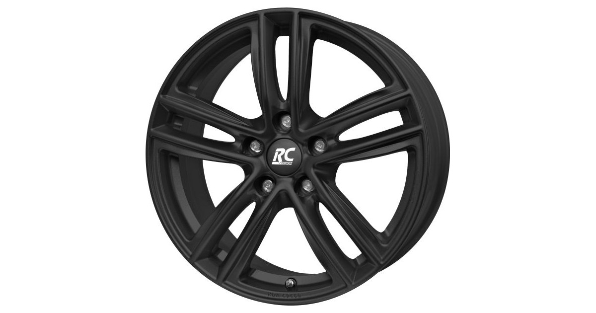 Jante Alu RC Design RC27 Noir mat laqué 7x17 5x100 ET51 , Alésage 57.1