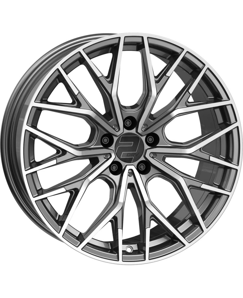 Jante ALU, Wheelworld - 2DRV WH37 Dark Gunmetal / ANTHRACITE FONCE FACE POLIE 8.5X19 5/ 112 ET26, Alésage 66.6