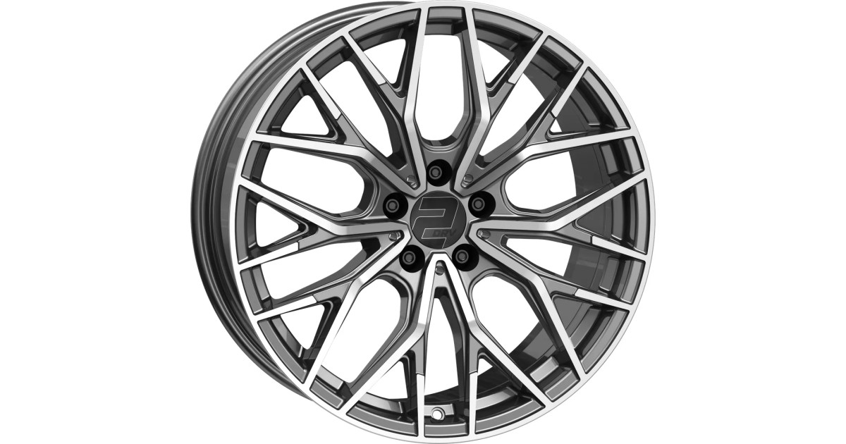 Jante ALU, Wheelworld - 2DRV WH37 Dark Gunmetal / ANTHRACITE FONCE FACE POLIE 8.5X19 5/ 112 ET26, Alésage 66.6