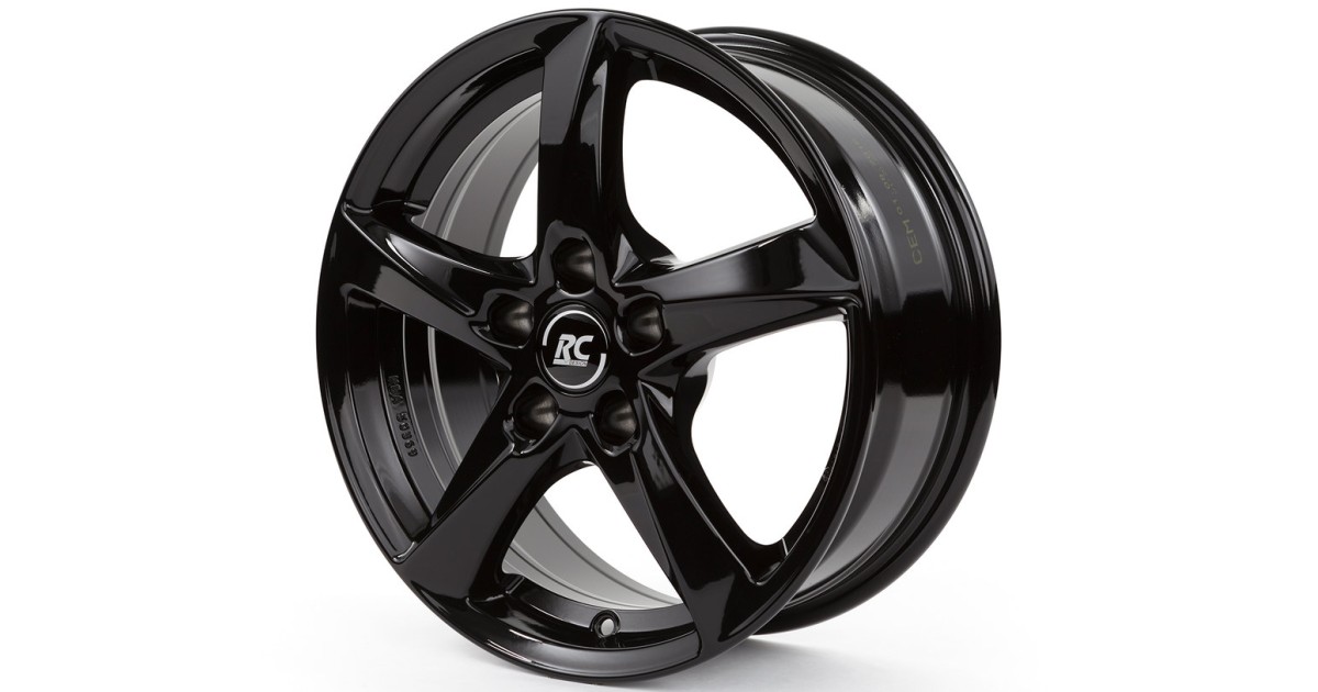 Jante Alu RC Design RC30 Gloss Black 6x15 4x100 ET40  , Alésage 63.4
