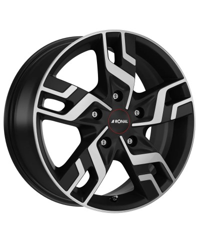 Jante ALU, Ronal R64 JETBLACK-MAT , FACE POLIE 6.5X16 5/ 130 ET66, Alésage 89.10