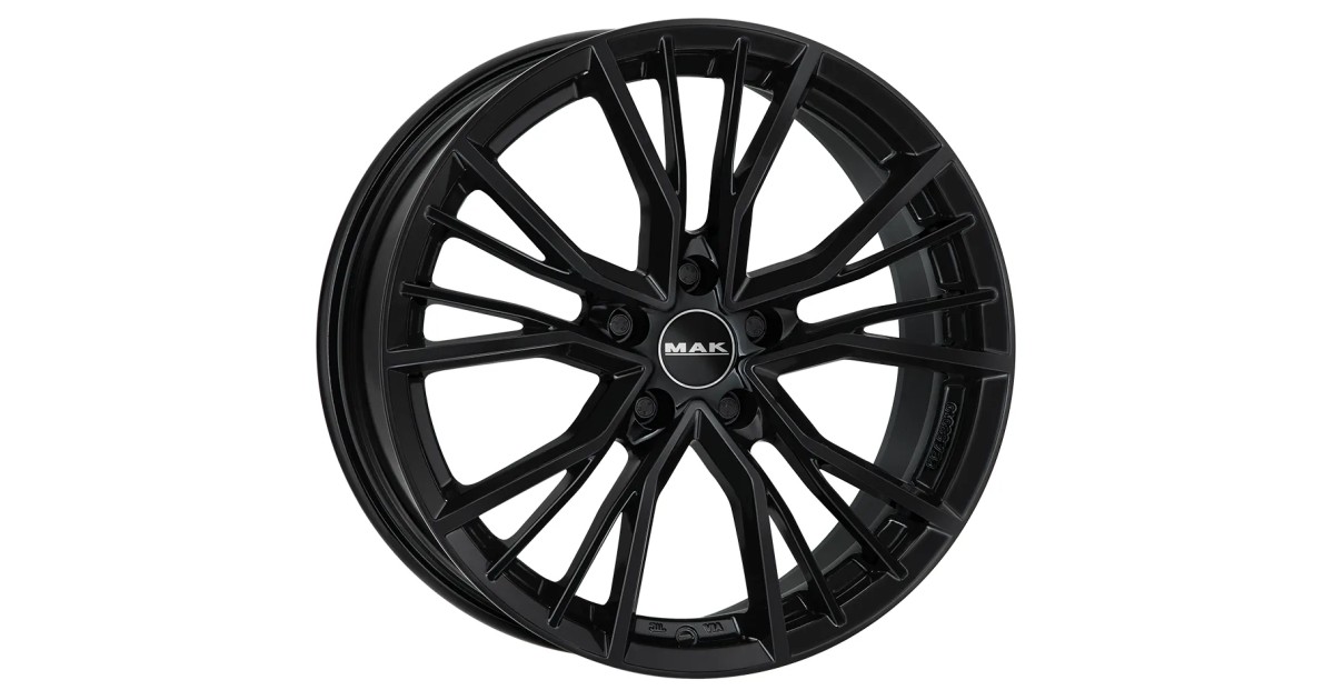 Jante Alu MAK UNION GLOSS BLACK 7,5x17 5x112 ET39 , Alésage 66.6