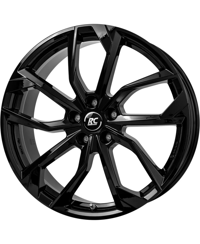 Jante Alu RC Design RC34 Gloss Black 7x19 5x112 ET34 , Alésage 66.6
