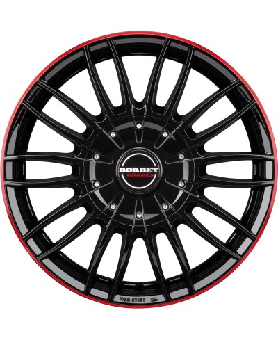 Jante Alu Borbet CW3 Black glossy red ring 7,5x18 5x130 ET53 , Alésage 78.1