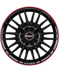 Jante Alu Borbet CW3 Black glossy red ring 7,5x18 5x130 ET53 , Alésage 78.1