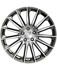 Jante ALU, Wheelworld - 2DRV WH39 Dark Gunmetal / Anthracite foncé , Face polie 10X22 5/ 112 ET38, Alésage 66.6