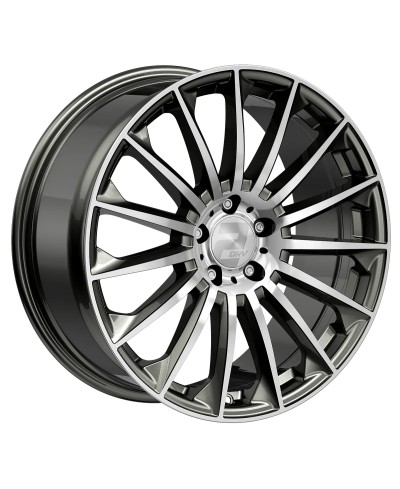 Jante ALU, Wheelworld - 2DRV WH39 WH39 Dark Gunmetal / Anthracite foncé , Face polie 9.5X22 5/ 112 ET32, Alésage 66.6