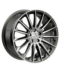 Jante ALU, Wheelworld - 2DRV WH39 WH39 Dark Gunmetal / Anthracite foncé , Face polie 9.5X22 5/ 112 ET32, Alésage 66.6