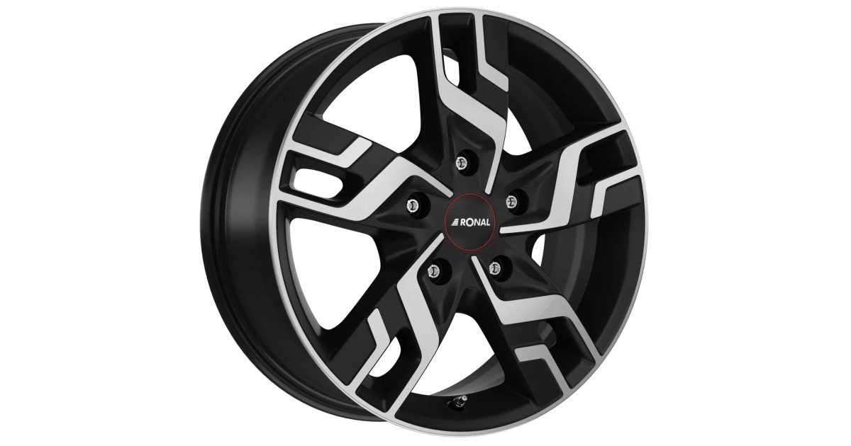 Jante ALU, Ronal R64 Jetblack-matt-Face polie 7X17 5/ 108 ET46, Alésage 65.1