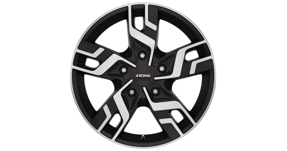 Jante ALU, Ronal R64 Jetblack-matt-Face polie 7X17 5/ 108 ET46, Alésage 65.1