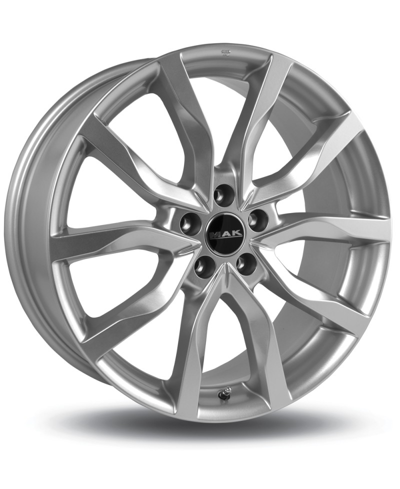 Jante Alu MAK HIGHLANDS SILVER 8x18 5x108 ET45 , Alésage 63.4