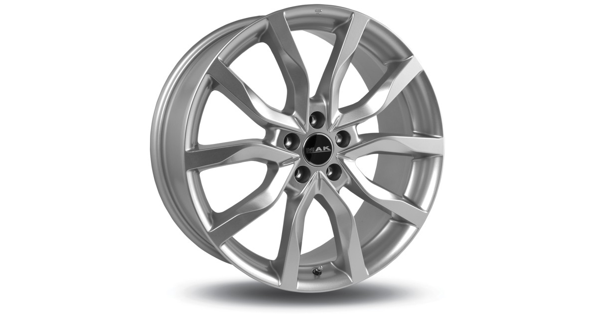 Jante Alu MAK HIGHLANDS SILVER 8x18 5x108 ET45 , Alésage 63.4