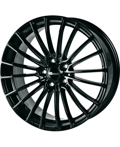 Jante Alu Brock B24 Noir brillant laqué 8x18 5x114.3 ET38 , Alésage 72.6