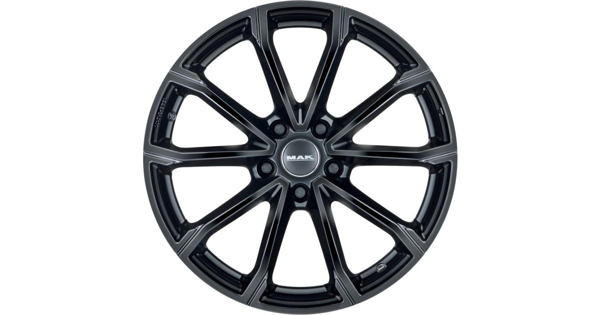 Jante Alu MAK DaVinci Gloss black 8x19 5x112 ET30 , Alésage 76