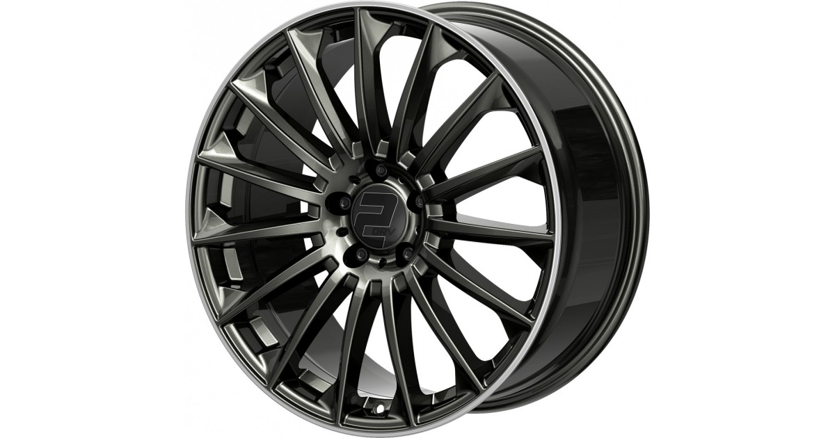 Jante ALU, Wheelworld - 2DRV WH39 Dark gunmetal lackiert (Rebord poli) 10X22 5/ 112 ET20, Alésage 66.6
