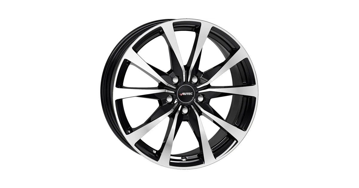 Jante Alu Autec Brixen Black Polished 8x20 5x112 ET47 , Alésage 57.1